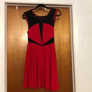 Black lace cut out dress